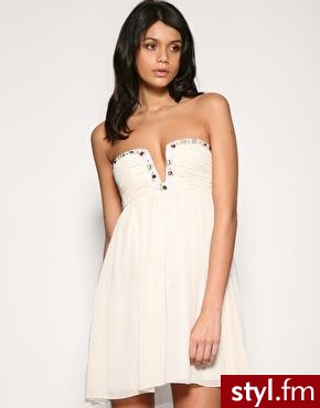 biała. bez ramiączek - Pozostałe Ciuchy Moda