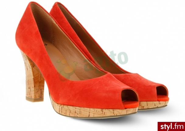 CLARKS Szpilki adina kendra zamszowe koralowe 070593 - Szpilki Buty Moda