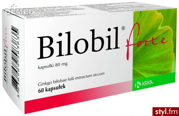 Krka BILOBIL FORTE 80 MG X 60 KAPS - Bransoletki Biżuteria Moda