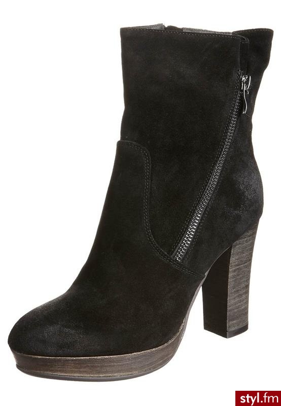 Zign Botki czarny - Botki Buty Moda