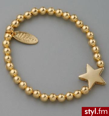 złota bransoletka z gwiazdką 
firmy Accessories & Beyond , cena: 65$ - Pozostałe Dodatki Moda