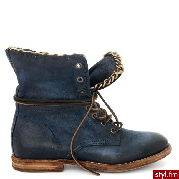 Venezia BOTKI 137214 BLU - Botki Buty Moda