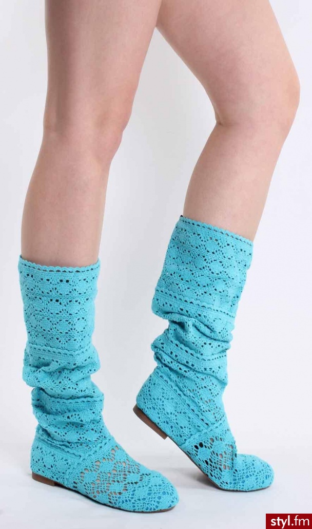 Koronkowe botki - Botki Buty Moda