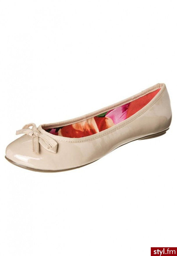 Buffalo Baleriny beżowy (211-5279) - Balerinki Buty Moda