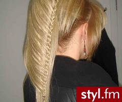 Blond Warkocze Proste Na co dzień Średnie Fryzury