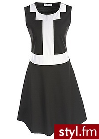 Bonprix Sukienka czarno-ecru 941352_19176 - Pozostałe Sukienki Moda