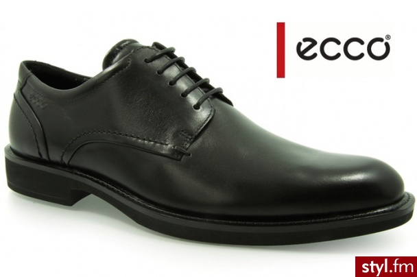 Ecco PÓŁBUTY BIARRITZ BLACK - Półbuty Buty Moda