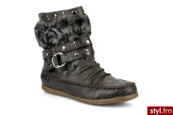 Mustang shoes PÓŁBUTY I BOTKI DUHALIA BY (Brązowy) - Botki Buty Moda