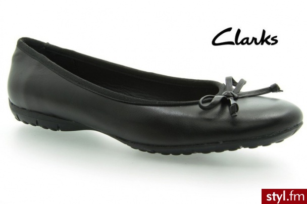 Clarks ARIZONA HEAT BLACK LEATHER - Balerinki Buty Moda
