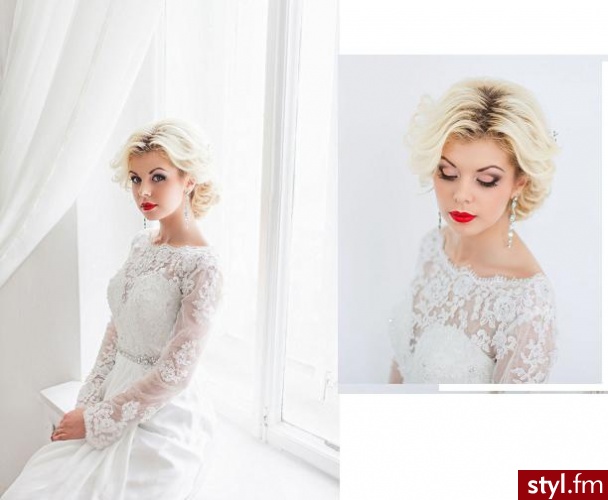 Blond Upięcie Kręcone Ślubne Długie Fryzury