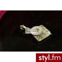 Pearl Line Srebrna zawieszka typu charms z kryształem i cyrkoniami - Wisiorki Biżuteria Moda