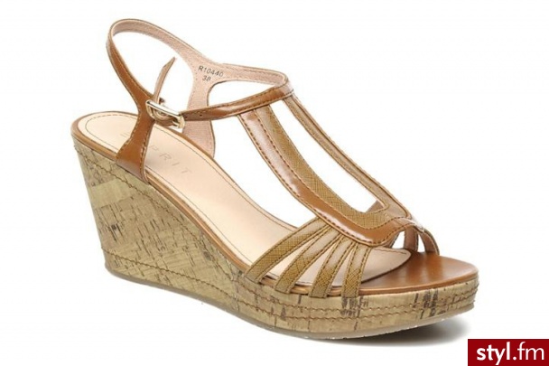 ESPRIT KOTURNY JULIA SANDAL (Brązowy) - Koturny Buty Moda