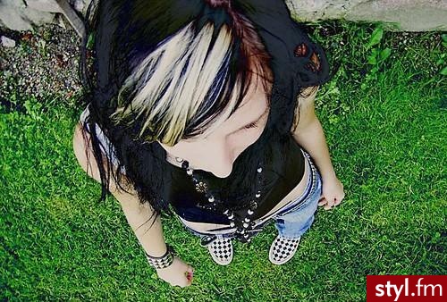 EMO Alternatywne Średnie Fryzury