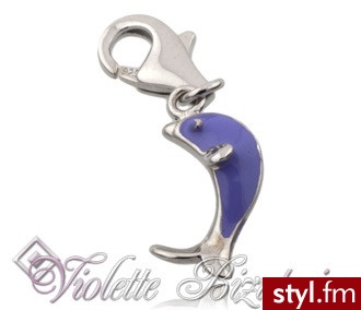Violette Srebrna przywieszka delfinki 106 - Wisiorki Biżuteria Moda