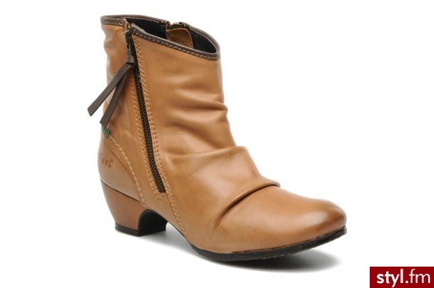 Kickers PÓŁBUTY I BOTKI ELSOFT BY KICKERS (Brązowy) - Botki Buty Moda