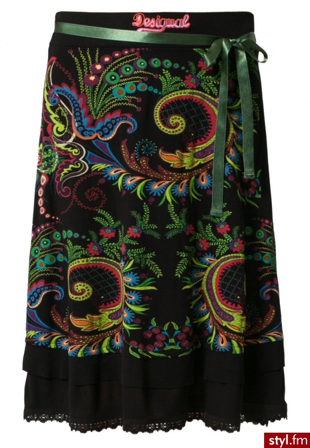 Desigual MILA Spódnica trapezowa czarny (37F2743) - Pozostałe Spódnice Moda