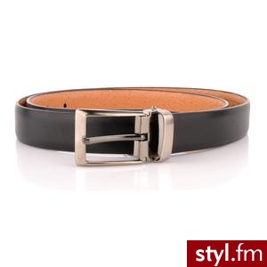 INSIGNIUM PASEK SKÓRZANY MĘSKI 141 KC 110 CZARNY - Paski Dodatki Moda