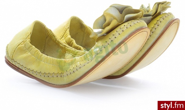VENEzIA Baleriny pia cytrynowe żółte 990799 - Balerinki Buty Moda