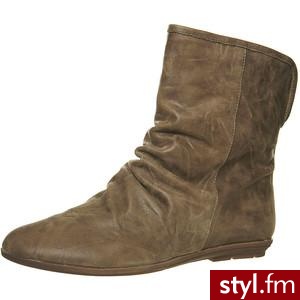 Topshop - ALICE2 Ruched Flat Ankle Boot - Polyvore. Pobrano ze strony: http://www.polyvore.com/topshop_alice2_ruched_flat_ankle/thing?id=2560819 - Pozostałe Buty Moda