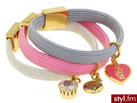 gumki do włosów z charmsami - Juicy Couture 25$ - Pozostałe Dodatki Moda