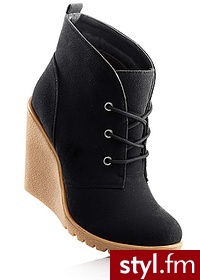 Bonprix Botki czarne 907481_12485 - Botki Buty Moda