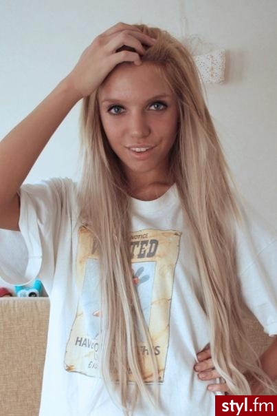 Blond Rozpuszczone Proste Na co dzień Długie Fryzury