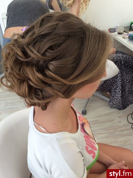 Blond Upięcie Kręcone Ślubne Długie Fryzury