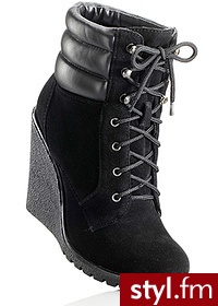 Bonprix Botki czarny 935388_15599 - Botki Buty Moda