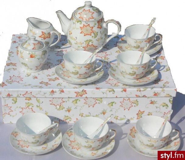 Cbm komplet filiżanek 21 el sp9938 - Pozostałe Biżuteria Moda