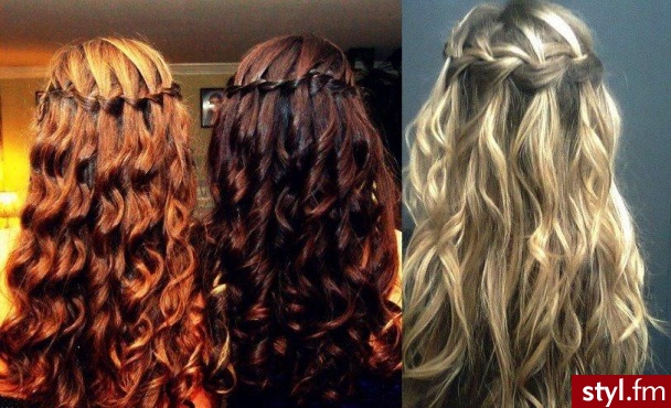 Blond Warkocze Kręcone Na co dzień Długie Fryzury