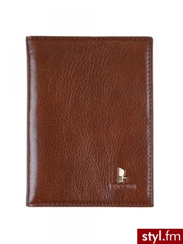Puccini Etui na dokumenty P-1691 Brązowy - Portfele i etui Dodatki Moda