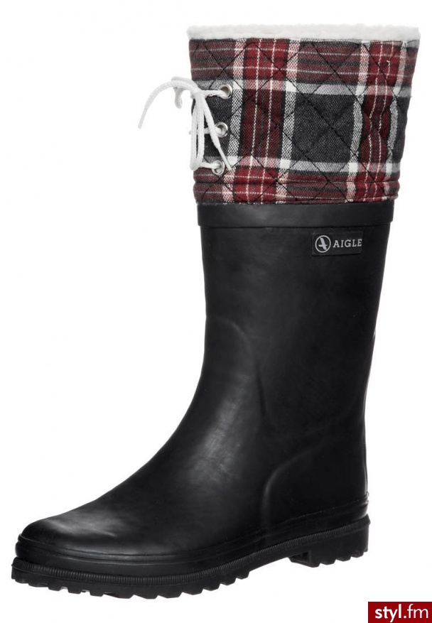 Aigle POLKA GIBOULEE Kalosze czarny (37560) - Kalosze Buty Moda