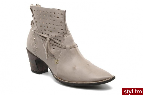 Khrio PÓŁBUTY I BOTKI EMILANE BY KHRIO (Szary) - Botki Buty Moda
