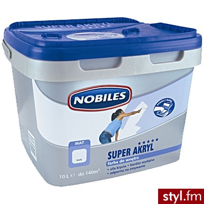 Nobiles Super Akryl Emulsja akrylowa Biała 10L - Emu Buty Moda
