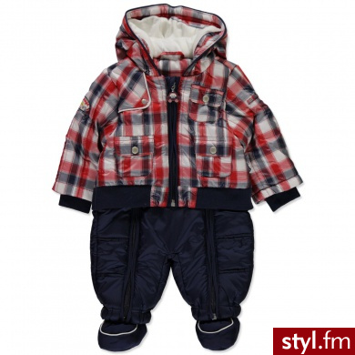 KANz Boys Baby Kombinezon zimowy yard check - Pozostałe Spodnie Moda