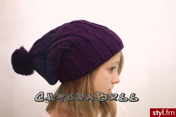 http://www.allegro.pl/item563688322_duza_czapa_rasta_czapka_z_pomponem_sliwka.html - Nakrycia głowy Dodatki Moda