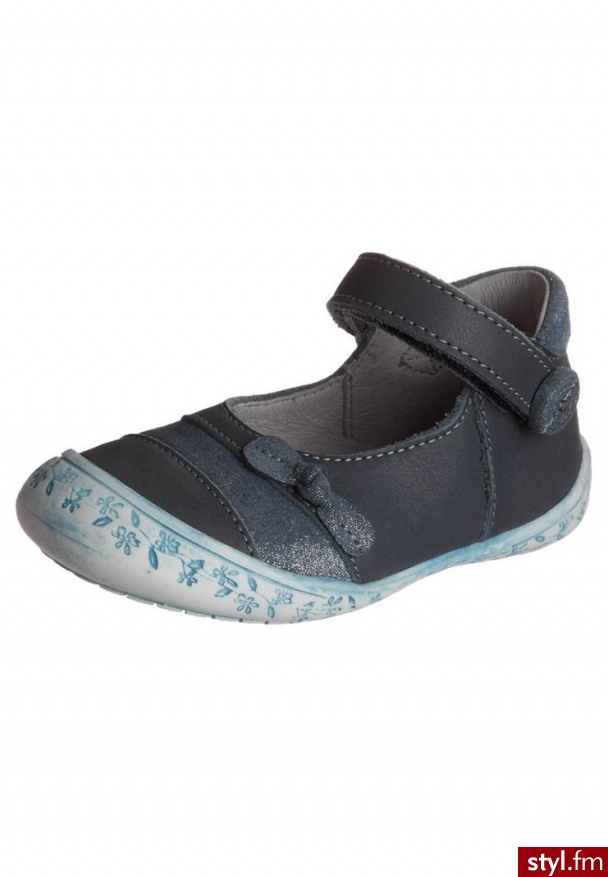 STUPS Baleriny z zapięciem szary - Balerinki Buty Moda