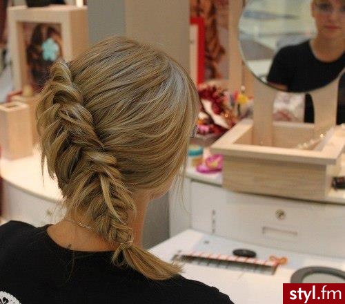 Blond Warkocze Proste Na co dzień Długie Fryzury