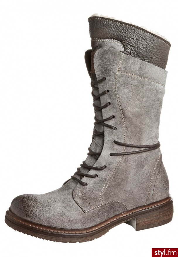 Manas Design Botki sznurowane szary (132D1918EHY) - Botki Buty Moda