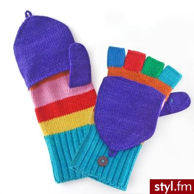 kolorowe wełniane rękawiczki - 26$ Dylan's Candy Bar - Pozostałe Ciuchy Moda