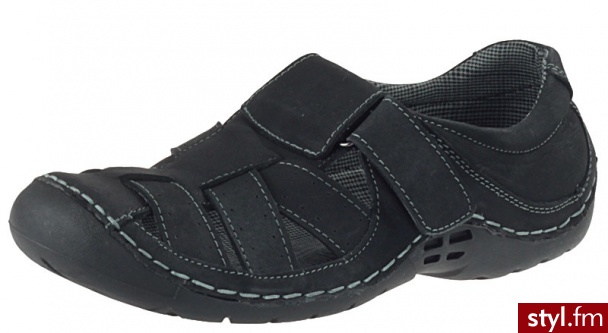 McArthur Półbuty S12-M-SL-01 Czarne - Półbuty Buty Moda