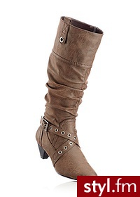 Bonprix Kozaki brązowy 910823_25180 - Kozaki Buty Moda