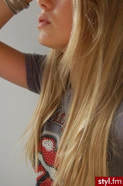 Blond Rozpuszczone Proste Na co dzień Długie Fryzury
