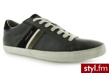 Geox CzARNE PÓŁBUTY MĘSKIE SMART BLACK LISCIO - Półbuty Buty Moda