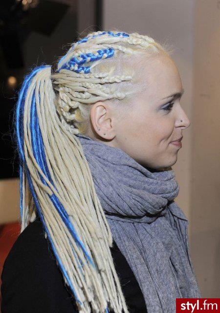 Blond Dredy Alternatywne Długie Fryzury