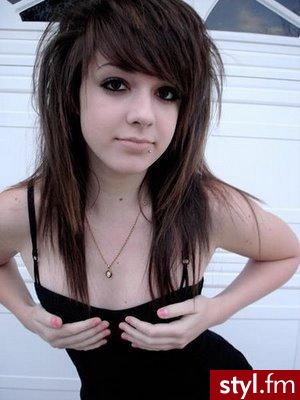 EMO Alternatywne Średnie Fryzury