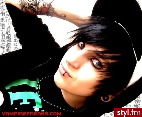 EMO Alternatywne Średnie Fryzury