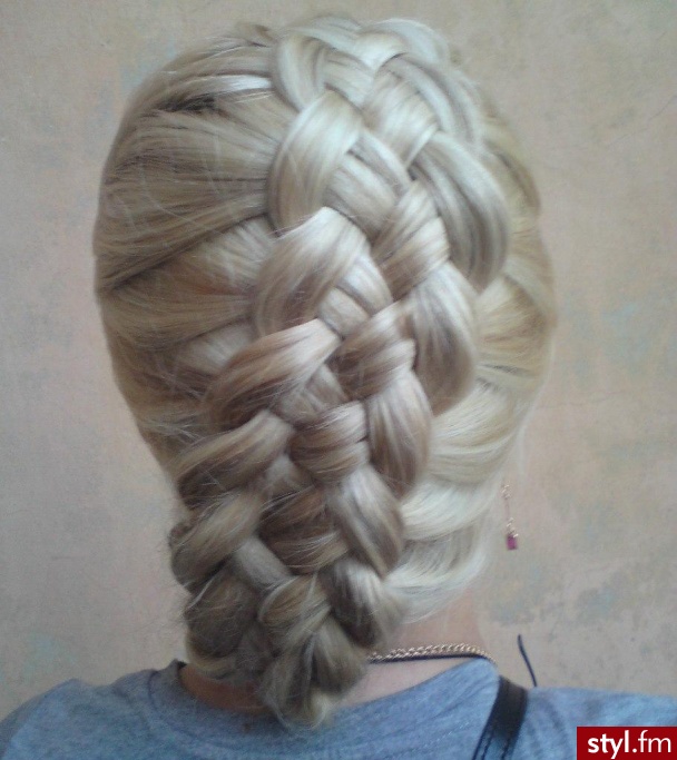 Blond Warkocze Proste Na co dzień Długie Fryzury