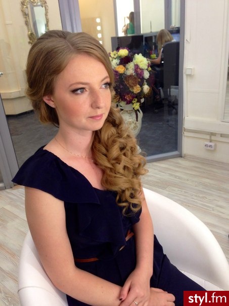 Blond Upięcie Kręcone Ślubne Długie Fryzury
