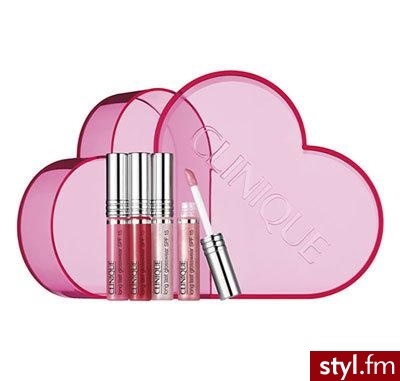 Zestaw błyszczyków zamkniętych w serduszkowym pudełku - Clinique - 25$ - Gadżety Inne Moda